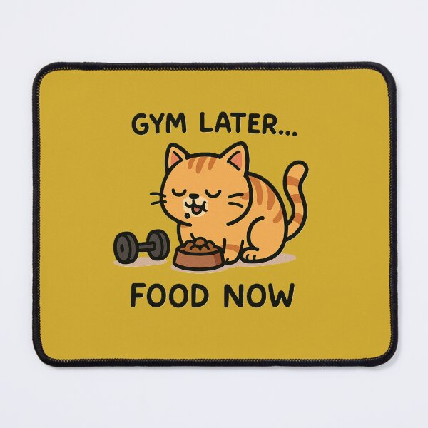Item preview, Gym Later Food Now Cat Funny Lazy Gym Meme designed and sold by AYACHI90.