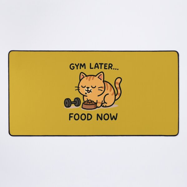 Item preview, Gym Later Food Now Cat Funny Lazy Gym Meme designed and sold by AYACHI90.
