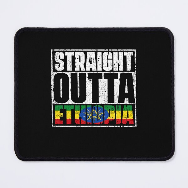 Item preview, Straight Outta Ethiopia Flag designed and sold by CosmoKitsch.