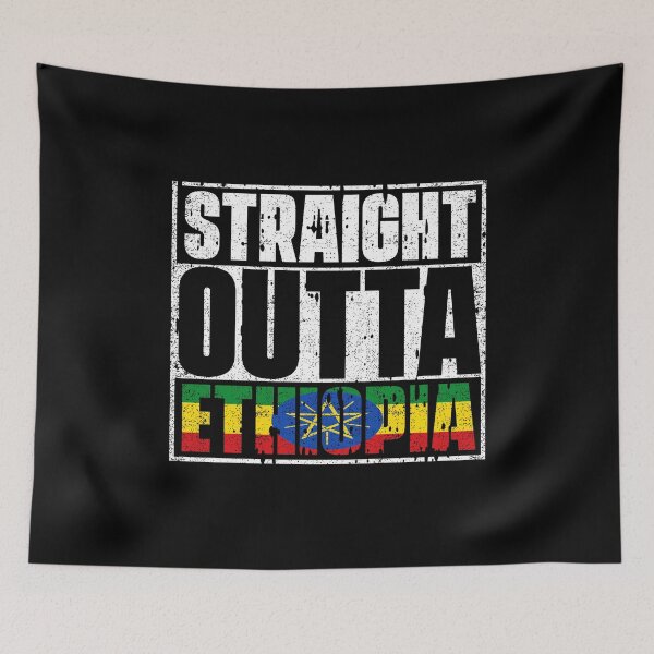 Item preview, Straight Outta Ethiopia Flag designed and sold by CosmoKitsch.
