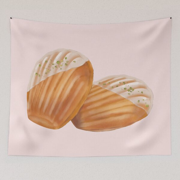 Item preview, Cute French Madeleine | Kawaii Dessert Illustration designed and sold by o101.