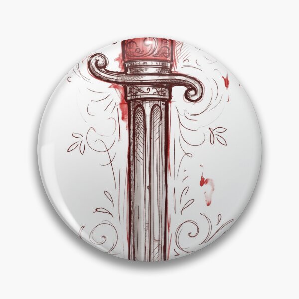 Item preview, Red Pen Society Gothic Dagger Illustration designed and sold by TheBetaPattern.
