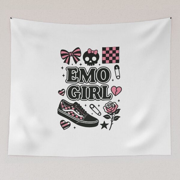 Aperçu de l'œuvre Esthétique Emo Girl Y2K Alt Cute Graphic créée et vendue par ElysianWardrobeCo.