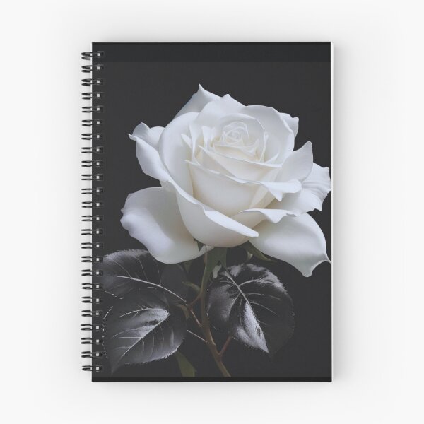 Artikelvorschau, Weiße Rose auf schwarzem Hintergrund entworfen und verkauft von alldecorprints.