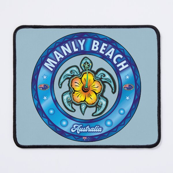 Item preview, Manly Beach Australia sea turtle hibiscus designed and sold by studioss76.