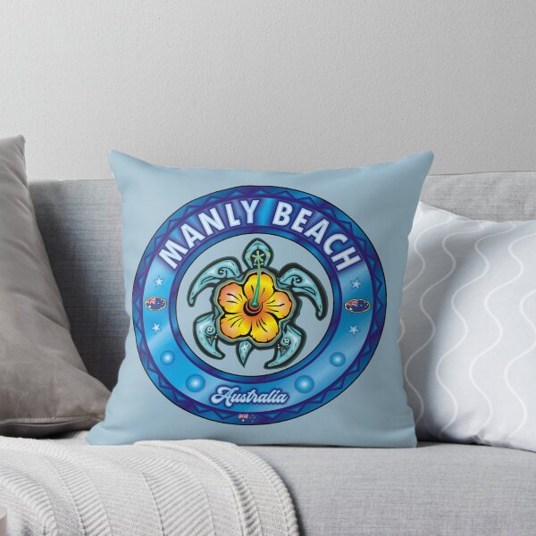 Item preview, Manly Beach Australia sea turtle hibiscus designed and sold by studioss76.