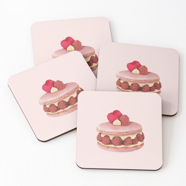 Item preview, Pink Ispahan Macaron | Cute French Dessert Illustration designed and sold by o101.