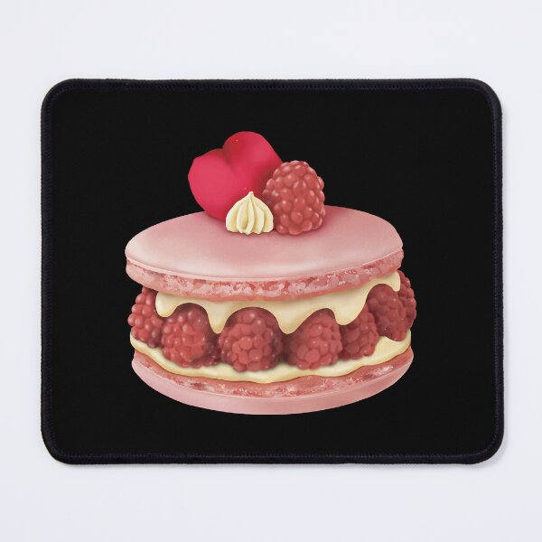 Item preview, Pink Ispahan Macaron | Cute French Dessert Illustration designed and sold by o101.