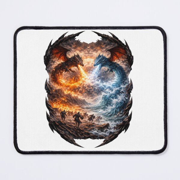 Item preview, Legendary Fire and Water Dragon Clash designed and sold by UmarSBazaaR.