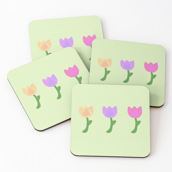 Item preview, three painted flowers designed and sold by trinketgal.