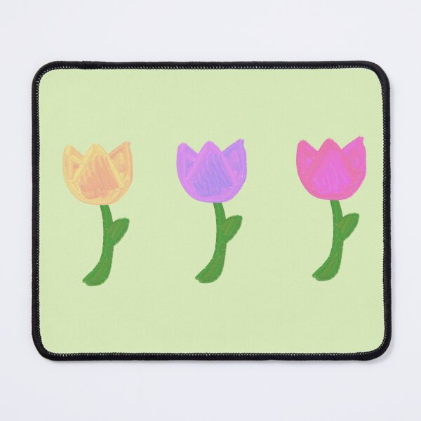 Item preview, three painted flowers designed and sold by trinketgal.
