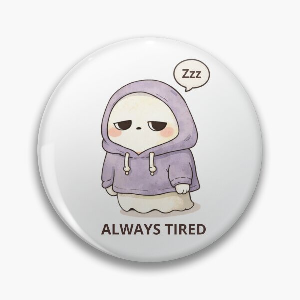 Item preview, Always Tired Ghost | Cute Kawaii Aesthetic | Exhausted Mood Design designed and sold by The Mood Index.