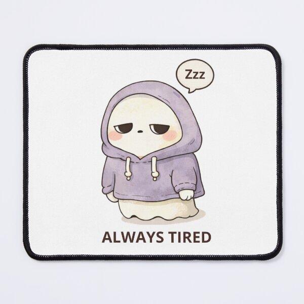 Item preview, Always Tired Ghost | Cute Kawaii Aesthetic | Exhausted Mood Design designed and sold by The Mood Index.