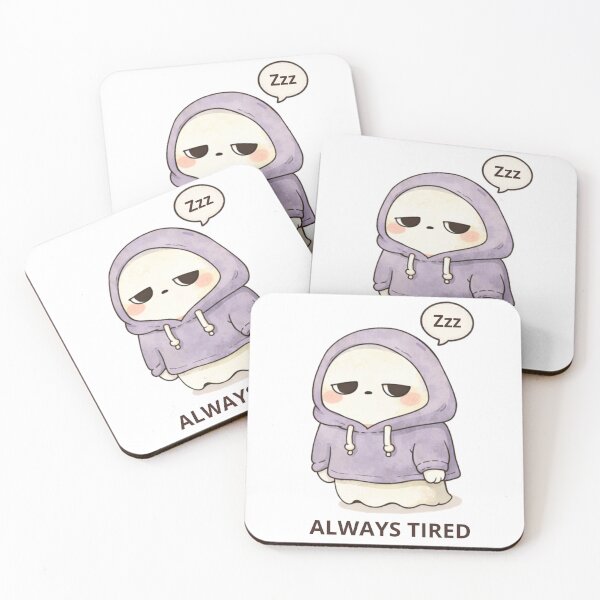 Item preview, Always Tired Ghost | Cute Kawaii Aesthetic | Exhausted Mood Design designed and sold by The Mood Index.