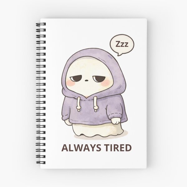 Item preview, Always Tired Ghost | Cute Kawaii Aesthetic | Exhausted Mood Design designed and sold by The Mood Index.