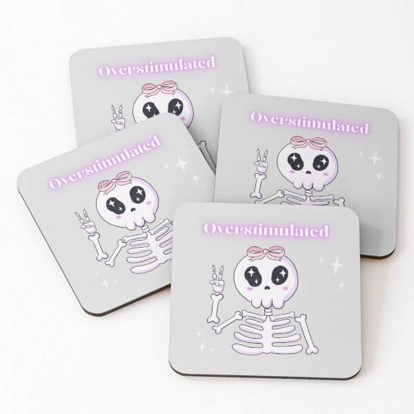 Item preview, Cute Overstimulated Skull designed and sold by Zukki20.