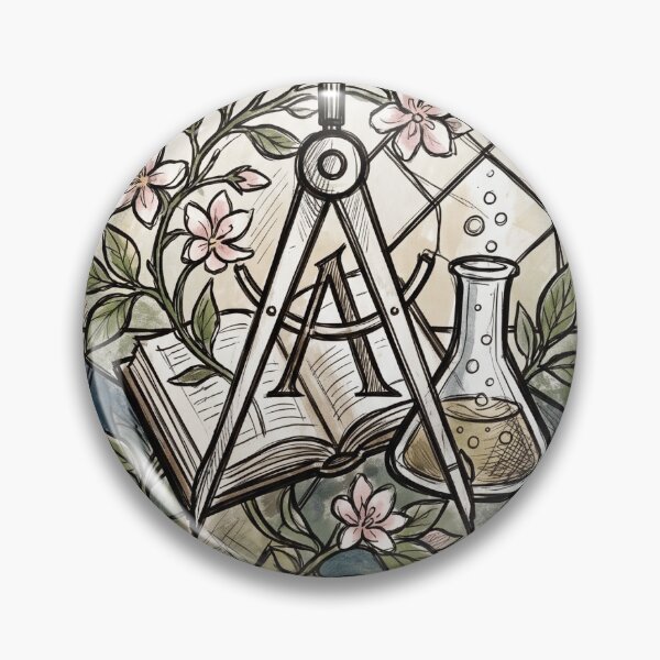 Item preview, Dark Academia Alchemist Stained Glass Emblem designed and sold by TheBetaPattern.