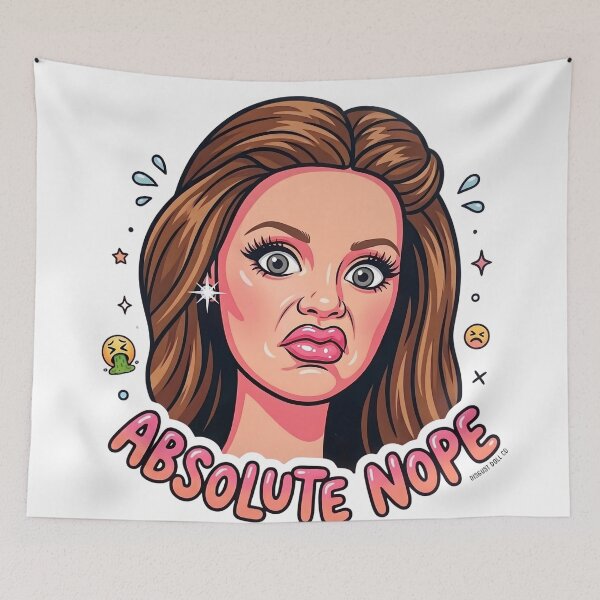 Item preview, Absolute Nope - Funny Disgusted Face designed and sold by Kuty Kootie.