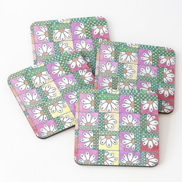 Item preview, Valerie - Hand Drawn Fresh Floral Square Pattern designed and sold by AJPrettyObscene.