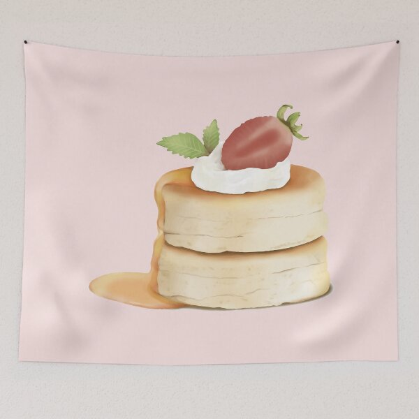 Item preview, Strawberry Soufflé Pancake | Cute Dessert Illustration designed and sold by o101.