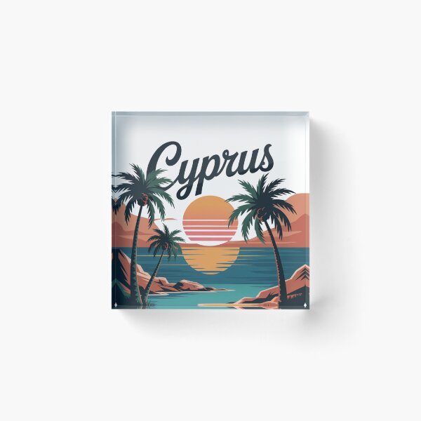 Item preview, Cyprus Sunset Minimal T-Shirt – Summer Travel Beach Aesthetic Design designed and sold by Mind-Echo.