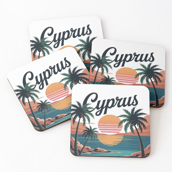 Item preview, Cyprus Sunset Minimal T-Shirt – Summer Travel Beach Aesthetic Design designed and sold by Pixelith-Arts.
