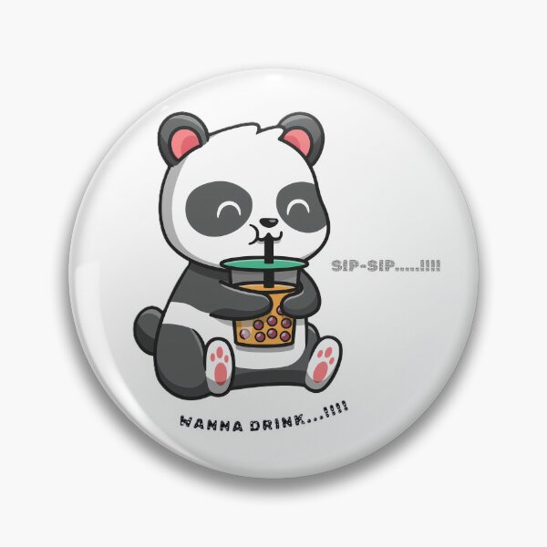 Item preview, CUTE PANDA DRINKING JUICE designed and sold by thestickerbuddy.