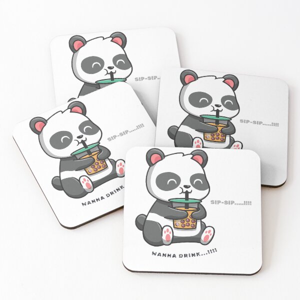 Item preview, CUTE PANDA DRINKING JUICE designed and sold by thestickerbuddy.