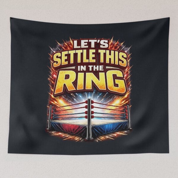 Item preview, Lets Settle This In The Ring - Vintage Wrestling Boxing Main Event designed and sold by Blaze & Trail Creative.