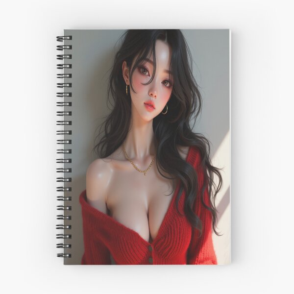 Item preview, Knitted Red Harata | Seductive Girl Portrait designed and sold by KasaHunterHarem.