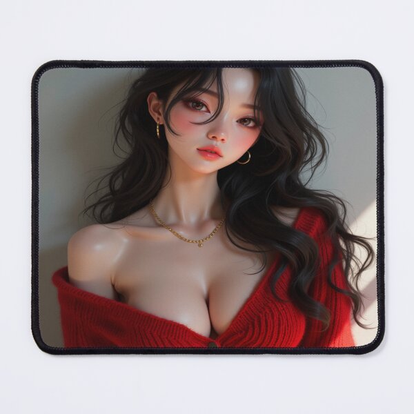 Item preview, Knitted Red Harata | Seductive Girl Portrait designed and sold by KasaHunterHarem.