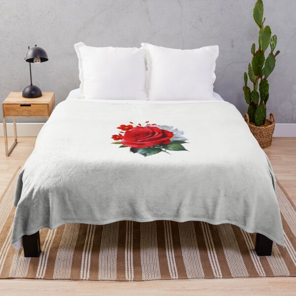 Item preview, Red and White Rose Bouquet Art designed and sold by alldecorprints.