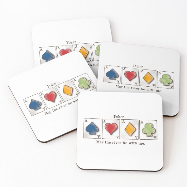 Item preview, Poker, card game, may the river be with me, aces, designed and sold by DebbieJoyArt.