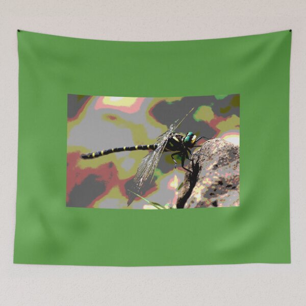 Item preview, Abstract dragonfly on rock designed and sold by derbyshireduck.