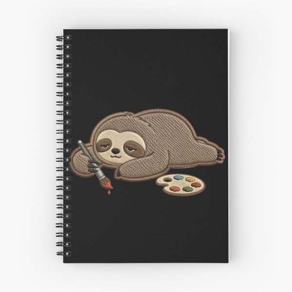 Item preview, Creative but Lazy Sloth – Artist Burnout Embroidery Patch Style Cute Minimal Design designed and sold by ColorSplash123.