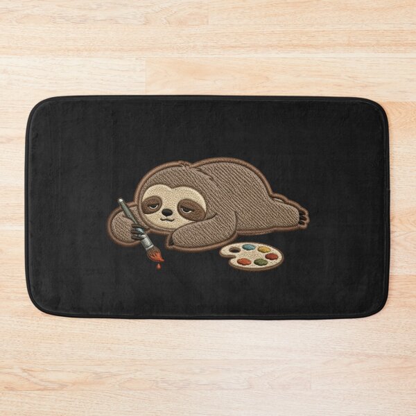 Item preview, Creative but Lazy Sloth – Artist Burnout Embroidery Patch Style Cute Minimal Design designed and sold by ColorSplash123.