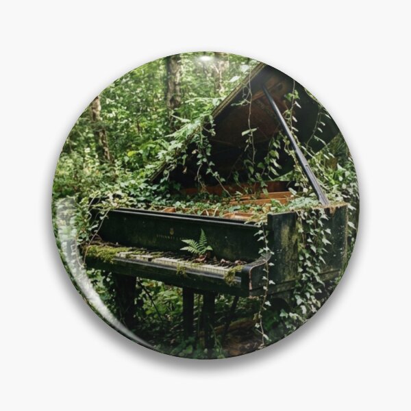Item preview, A black grand piano reclaimed by nature. designed and sold by Malisa345.