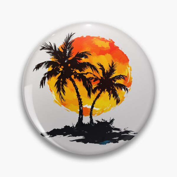 Item preview, Sunset T-Shirt – Tropical Palm Tree Minimal Aesthetic Graphic Tee designed and sold by VikArtStudio.