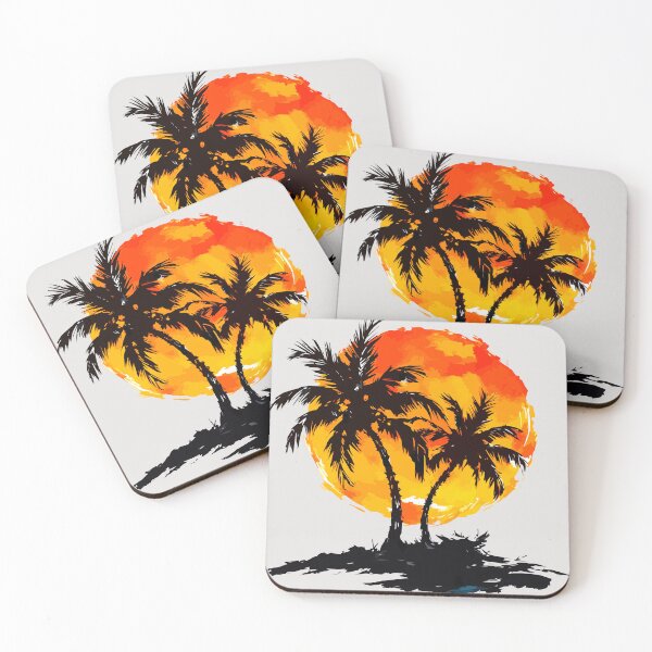 Item preview, Sunset T-Shirt – Tropical Palm Tree Minimal Aesthetic Graphic Tee designed and sold by VikArtStudio.