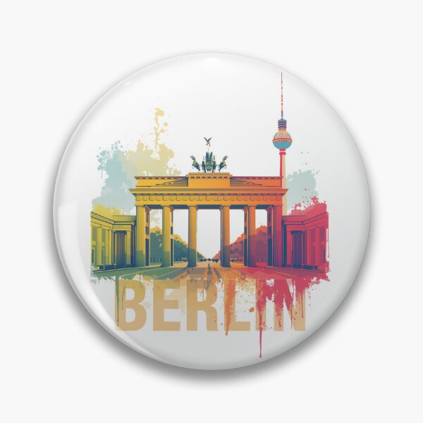 Item preview, Berlin Colorful Skyline T-Shirt – Travel Germany Landmark Design designed and sold by Mind-Echo.