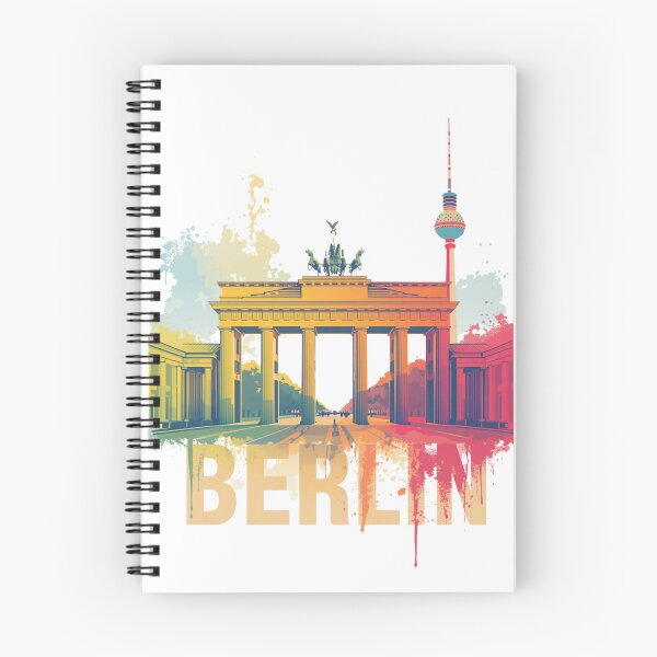 Item preview, Camiseta con el colorido horizonte de Berlín – Diseño emblemático para viajar por Alemania designed and sold by Mind-Echo.