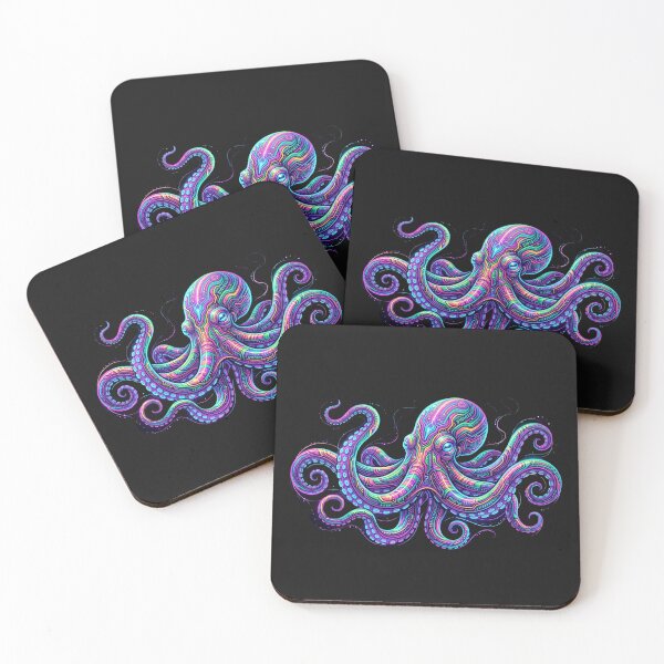 Item preview, Neon Cyber-Cephalopod: Electric Kraken Art designed and sold by Wild Hare.