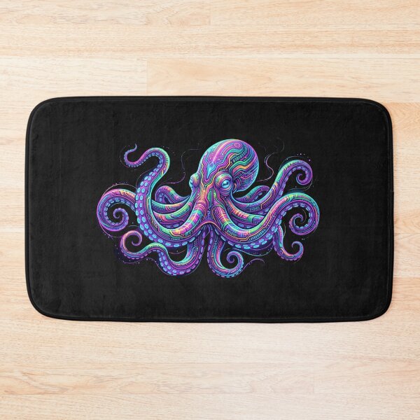 Item preview, Neon Cyber-Cephalopod: Electric Kraken Art designed and sold by Wild Hare.