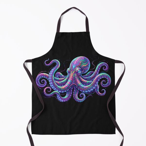 Item preview, Neon Cyber-Cephalopod: Electric Kraken Art designed and sold by Wild Hare.