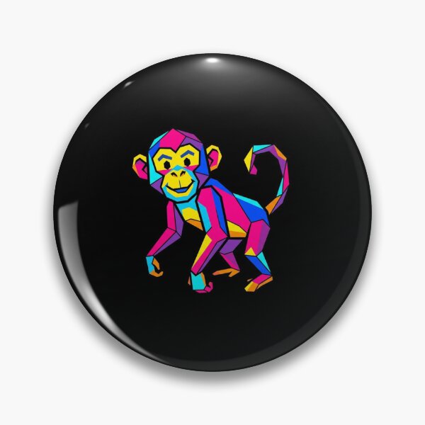 Item preview, Geometric Pop Art Monkey – Colorful Ape T-Shirt for Art Lovers designed and sold by bsbd-action.