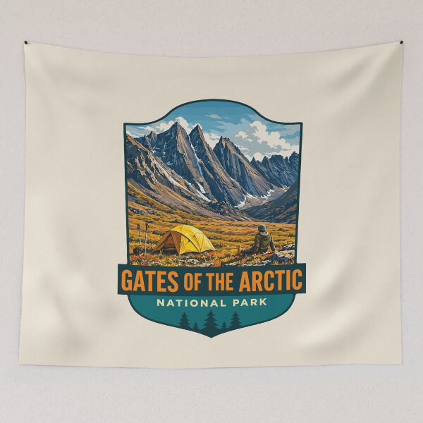 Item preview, Gates of the Arctic National Park Retro Wilderness designed and sold by Gideon Emmerich.