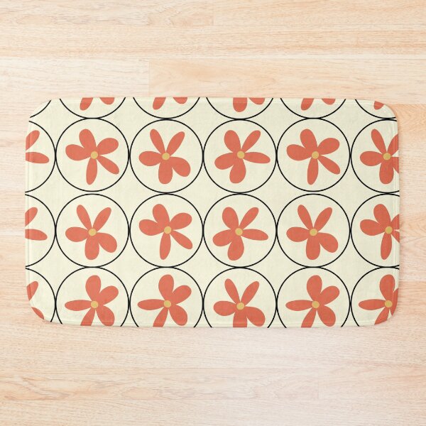 Item preview, Retro Mid Century Floral Circle Pattern designed and sold by PetiteEthos.