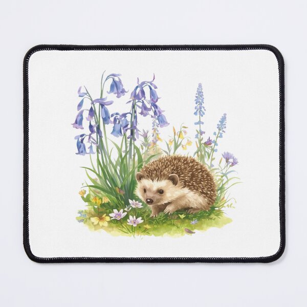 Item preview, Cute Hedgehog Sitting Amongst Bluebells and primroses designed and sold by Soulstar Designs.
