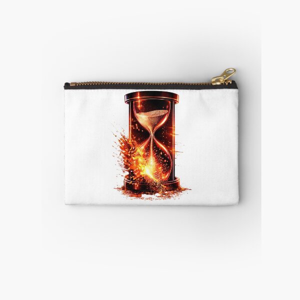 Item preview, Exploding Glitch Hourglass Red Neon – Cyberpunk Time Chaos designed and sold by UnglaublichGut.