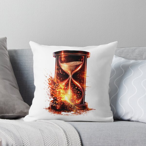 Item preview, Exploding Glitch Hourglass Red Neon – Cyberpunk Time Chaos designed and sold by UnglaublichGut.